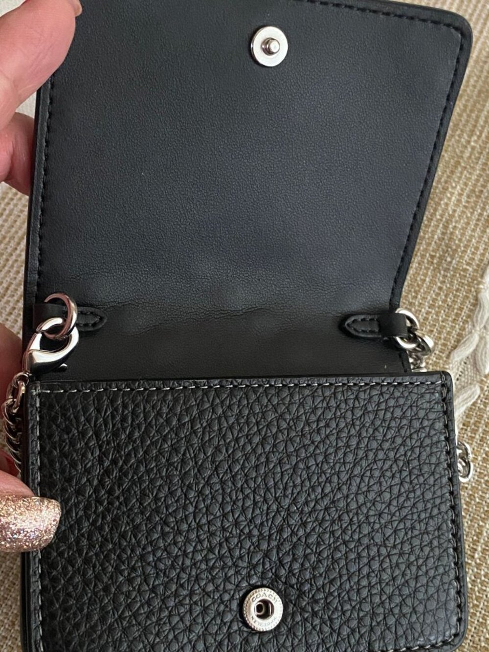 Coach Klare Crossbody + Matching Studded Wallet on Chain Set Black Multi Rivets - Picture 10 of 14